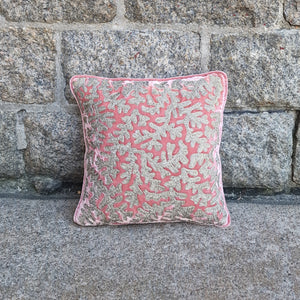 Cushion  Deluxe Embroidery Gina Sorbet Pink 27x27cm