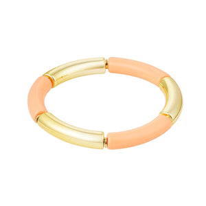 Tube Bracelet Golden Peach