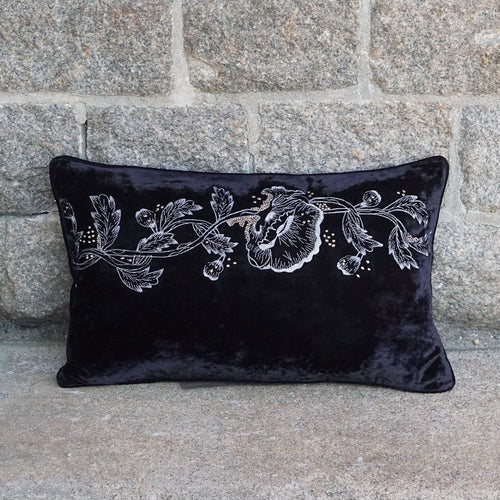 Cushion Black Illusion Embrodery