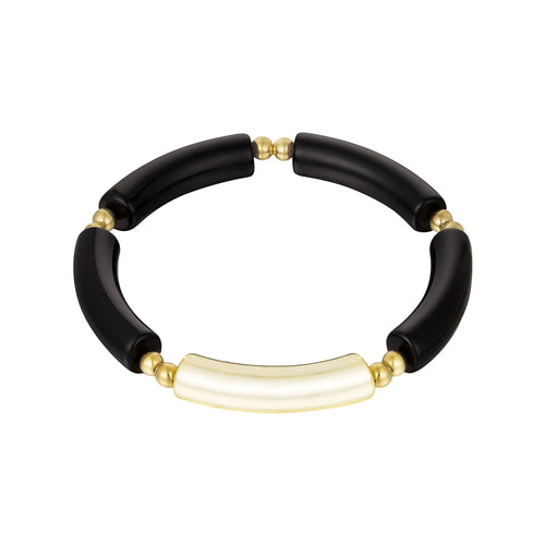 Tube Bracelet Nero Gold