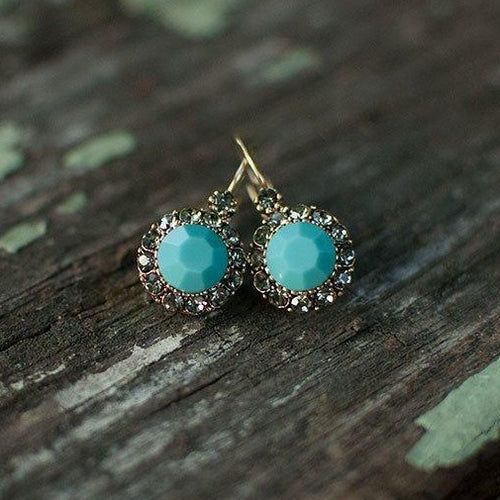 Vintage Earring Matte Turquoise