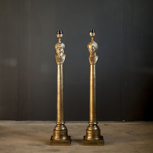 Lampfot Artemis & Apollon Brass