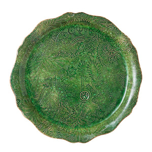 Round Serving Plate 35cm Seaweed