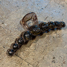 Ladda bild till bildvisaren Hårklämma Pearls Marbled Grey