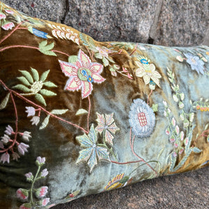 Cushion Deluxe MME Bovary Embroidery Shaded Lake 25x50cm
