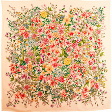 Ladda bild till bildvisaren Ull- och sidensjal Flora