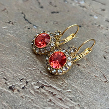 Ladda bild till bildvisaren Vintage Earring Padparadscha (No.542)