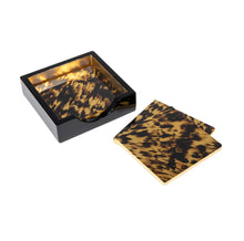 Ladda bild till bildvisaren Drink Coaster Laquer Tortoiseshell