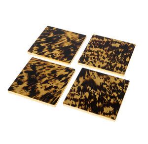 Drink Coaster Laquer Tortoiseshell