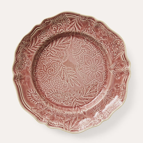 Large Round Dish Old Rose