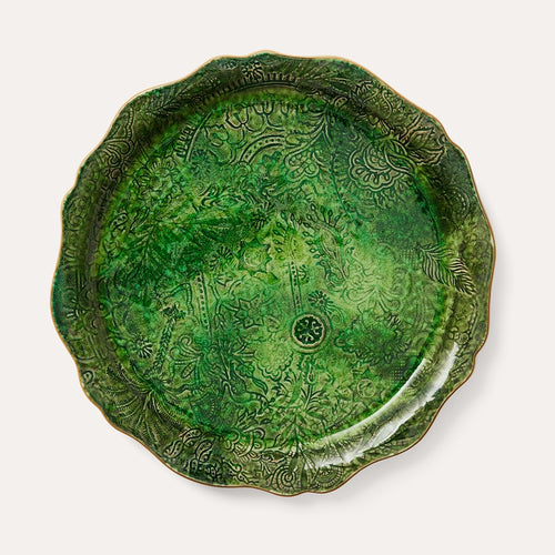 Round Serving Plate 34cm Seaweed