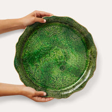 Ladda bild till bildvisaren Round Serving Plate 34cm Seaweed