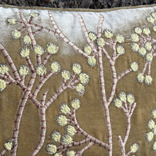 Ladda bild till bildvisaren Cushion Embroidery Berries Silver Green 30x40cm