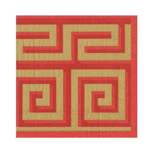 Paper Napkin Greek Meander Lunch