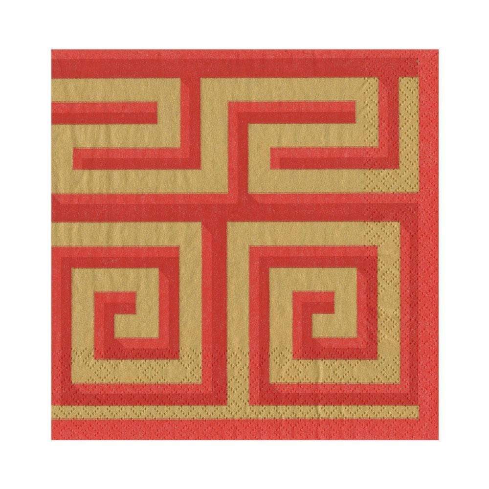 Paper Napkin Greek Meander Lunch