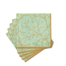 Ladda bild till bildvisaren Paper Napkin Gilded Majolica Celadon Kaffe
