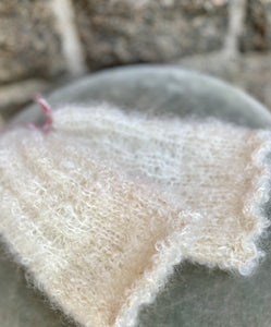 Mohair Wrist Warmers, E.L. Design - White