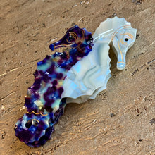 Ladda bild till bildvisaren Hårklämma Sea Horse Blue