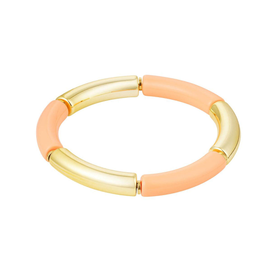 Tube Bracelet Golden Peach