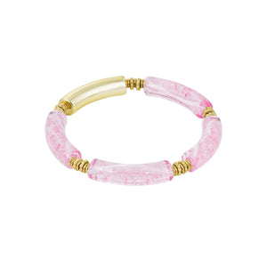 Tube Bracelet Sparkling Pink
