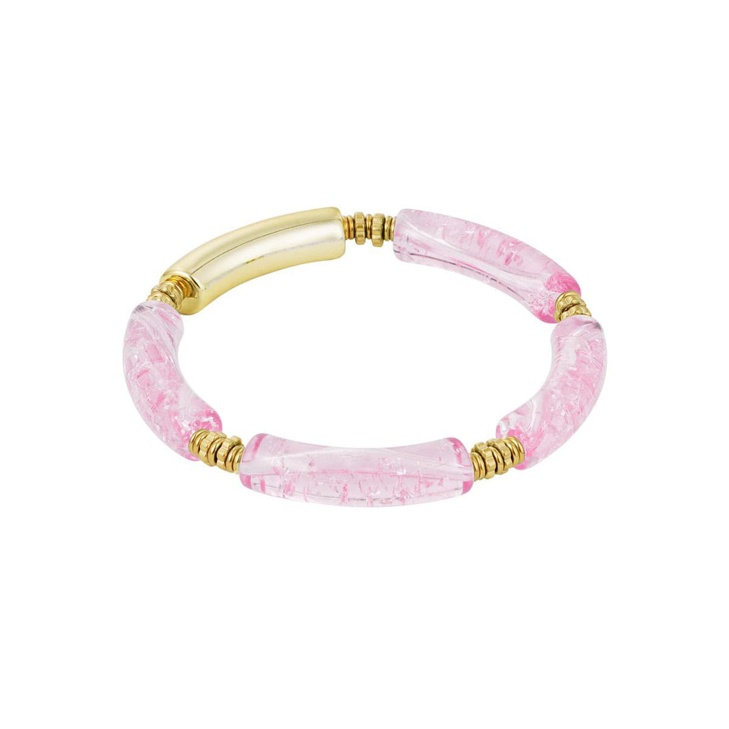 Tube Bracelet Sparkling Pink