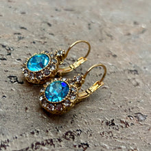 Ladda bild till bildvisaren Vintage Earring Aquamarine (No.202)