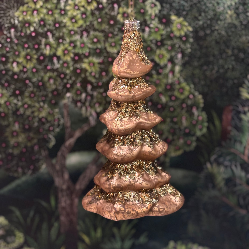 Glass Tree Gold Ornament