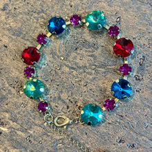 Ladda bild till bildvisaren Bracelet Flowers Blue / Multi