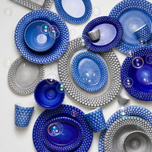 Ladda bild till bildvisaren Bubbles Oval Plate 20x16cm - Blå