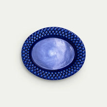 Ladda bild till bildvisaren Bubbles Oval Plate 20x16cm - Blå