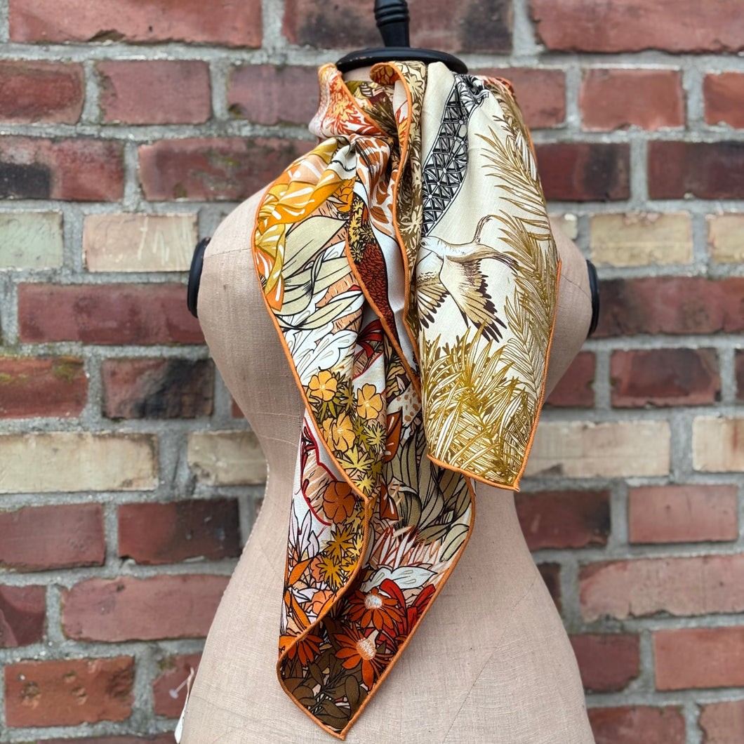 Ull- och sidensjal Livia