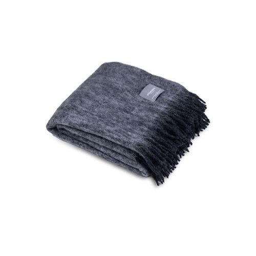 Mohair Blanket - Mohair Black & Skiffer Melange
