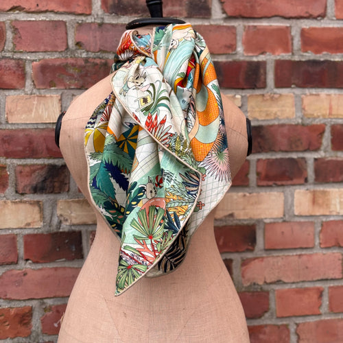 Ull- och sidensjal Marie