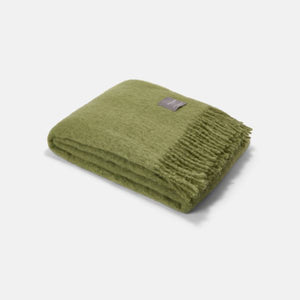 Mohair Blanket - Green Olive