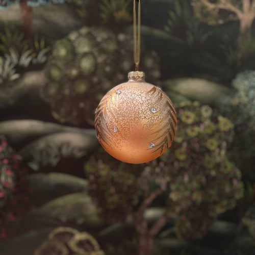 Antique Leaf Glass Ball