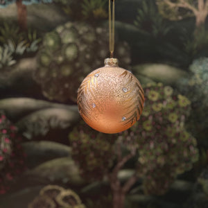 Antique Leaf Glass Ball
