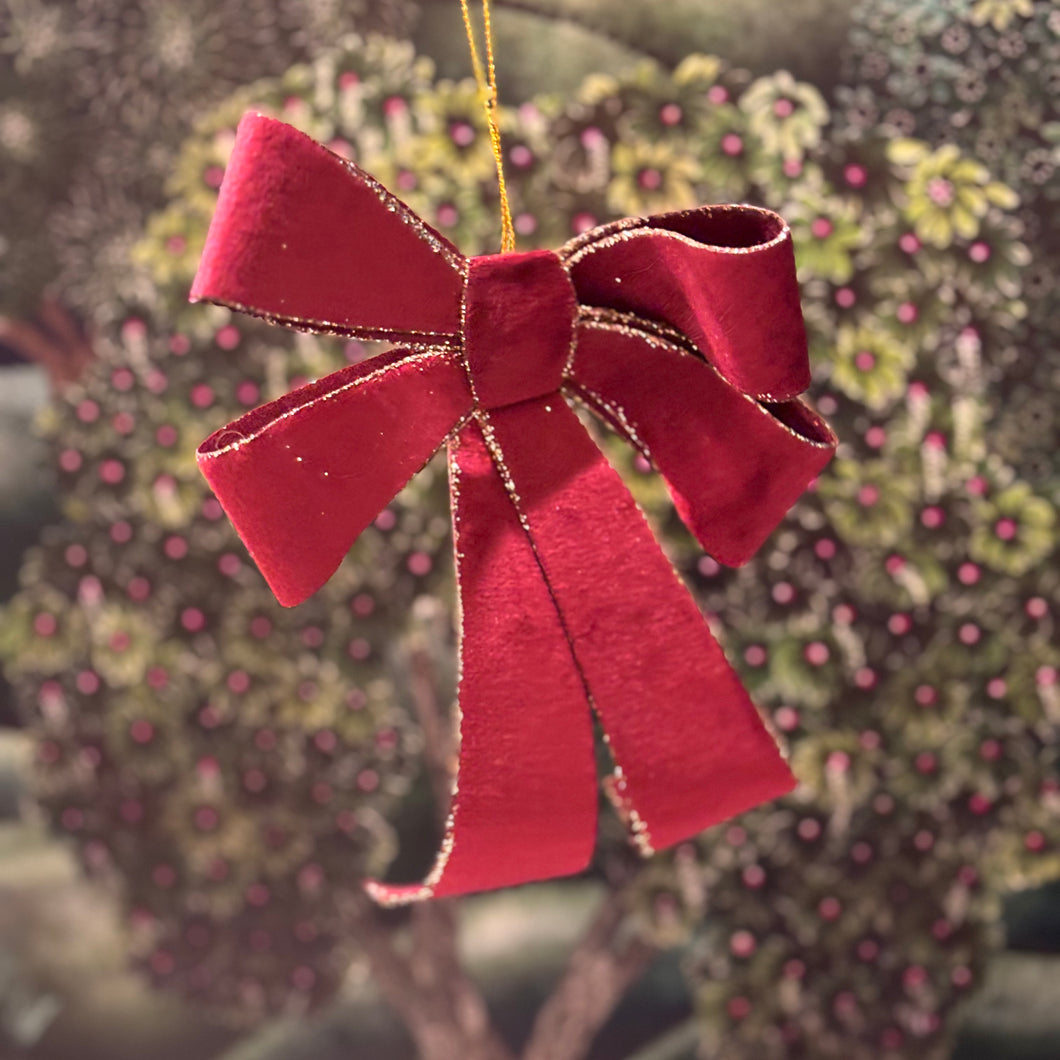 Velvet Bow Burgundy