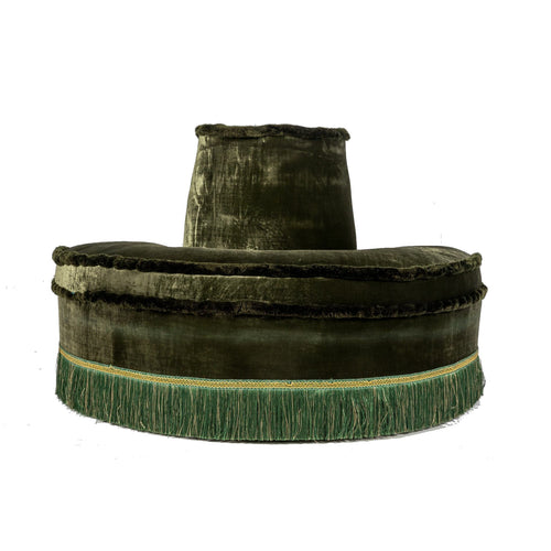 Ottoman Demi Ronde Vert