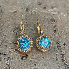 Ladda bild till bildvisaren Vintage Earring Aquamarine (No.202)
