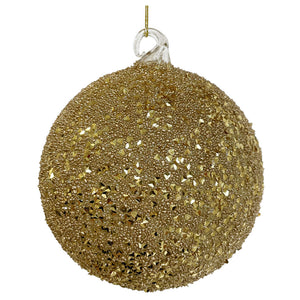 Gold Glass Ball Beads & Flakes