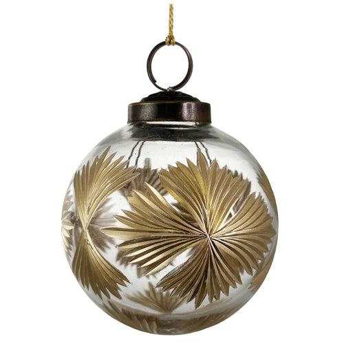 Clear Gold Glass Ball