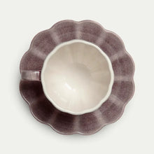 Ladda bild till bildvisaren Oyster Kopp med fat 25 cl - Plommon