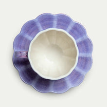 Ladda bild till bildvisaren Oyster Kopp med fat 25 cl - Viol