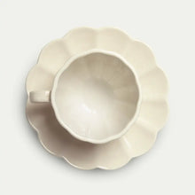 Ladda bild till bildvisaren Oyster Kopp med fat 25 cl - Sand