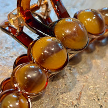 Ladda bild till bildvisaren Hårklämma Pearls Marbled Brown