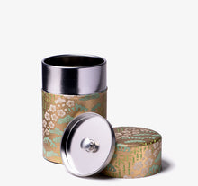 Ladda bild till bildvisaren Tea Canister Sakura, Gold  100g