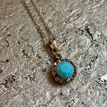 Ladda bild till bildvisaren Vintage Necklace Matte Turquoise