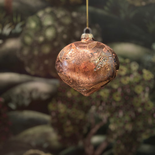Frosted Leaf Union Glass Ball Onion