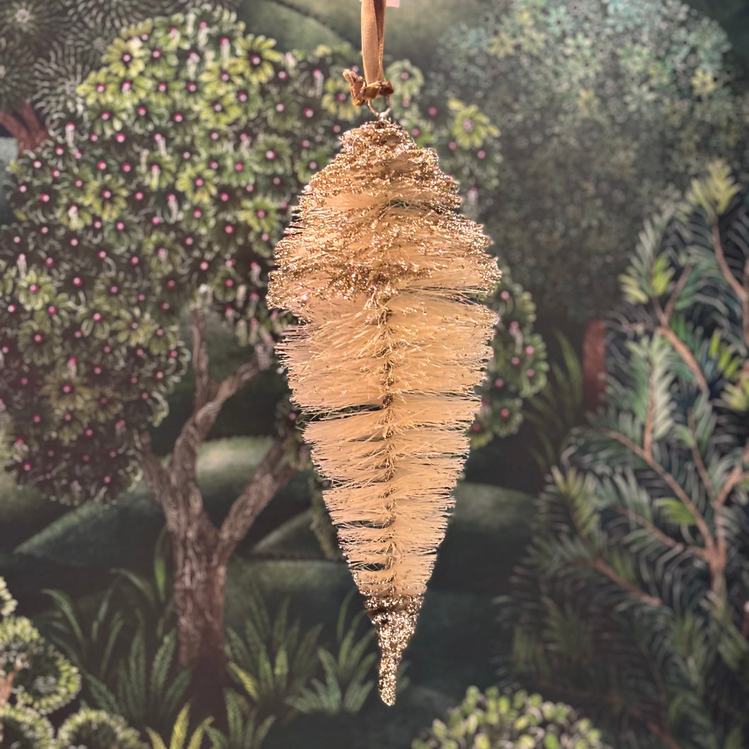 Sisal Glitter Drop Champagne 19 cm