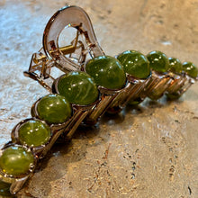 Ladda bild till bildvisaren Hårklämma Pearls Marbled Green